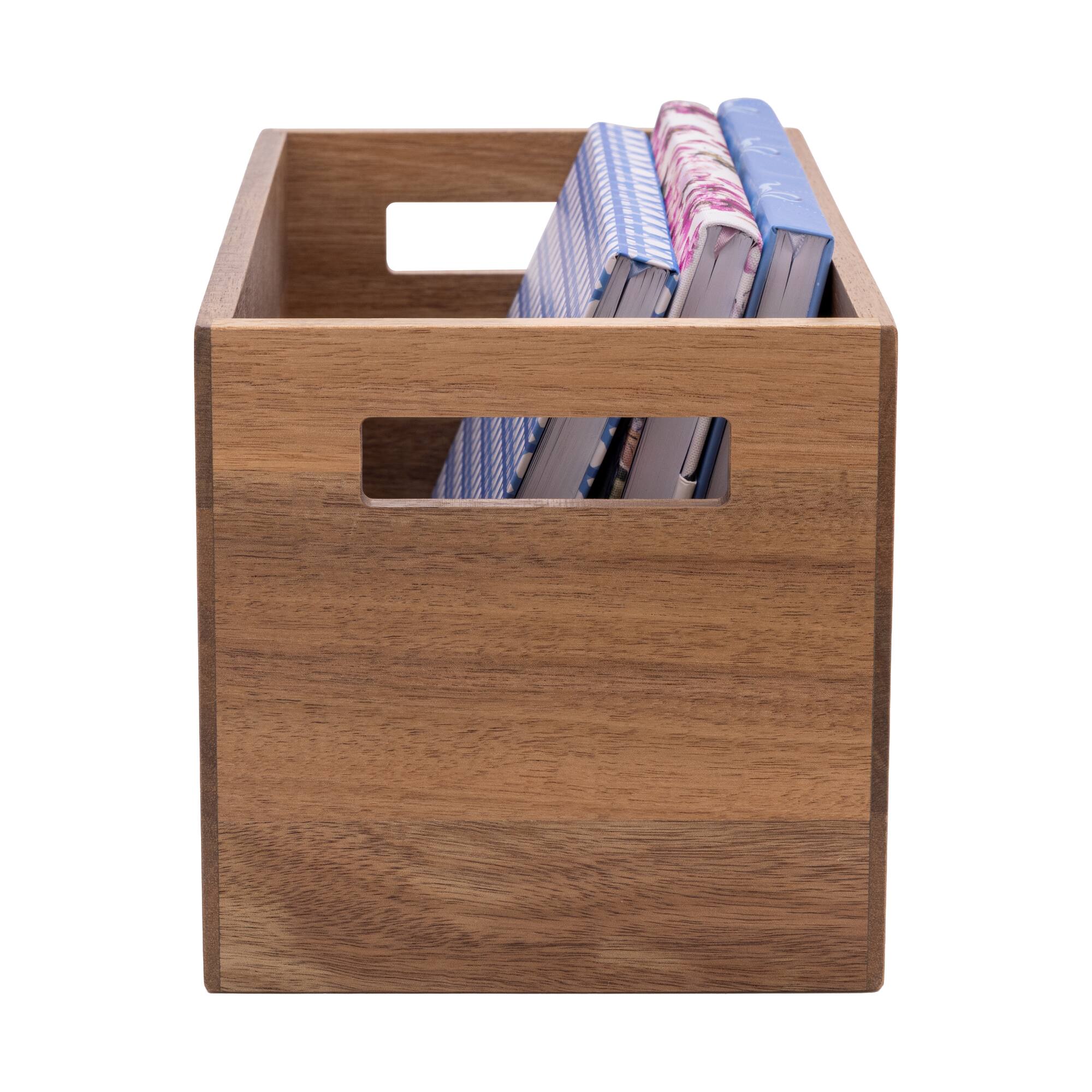 Seville Classics Small Acacia Bin